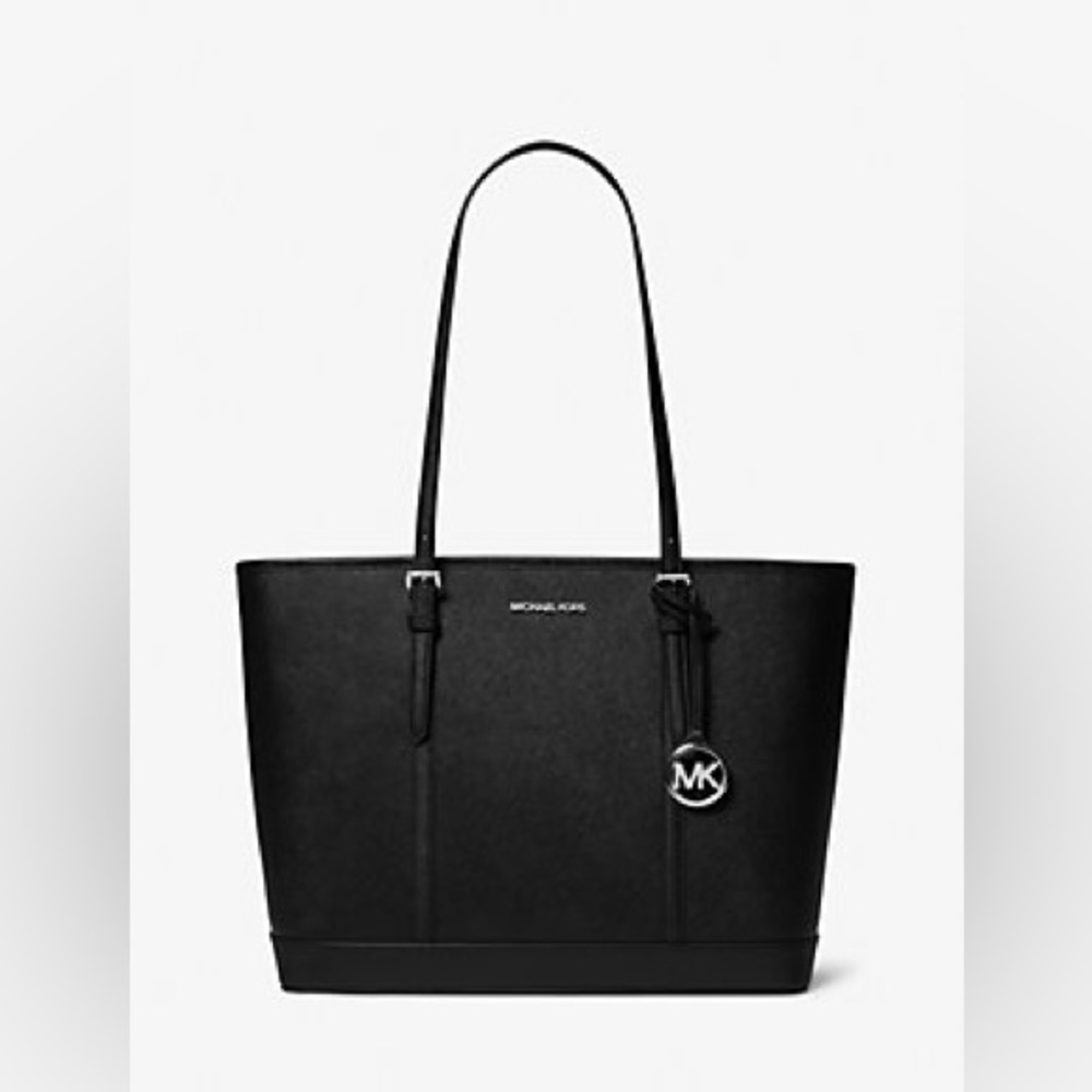 Michael Kors - Jet Set Travel - Large - Black Leather Tote Bag